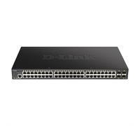 Switch réseau D-LINK DGS 1250-52XMP - Commutateur - L3 Lite - intelligent - 48 x 10/100/1000 (PoE) + 4 x 10 Gigabit SFP+ - Montable sur rack - PoE (370 W)