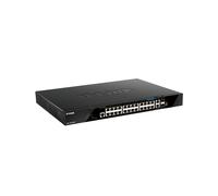 D-Link DGS-1520-28MP/E Commutateur Gigabit Ethernet L3 Géré 20xRJ45 PoE+ 4x2.5G 2x10G 2xSFP+ Capacité 140Gbit/s Montage 1U