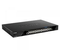 D-Link Commutateur DGS 1520-28MP C3 intelligent 20x1GPoE+ 4x2.5G 2x10G 2xSFP+ 370W Montable sur rack
