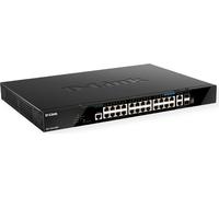 D-Link DGS-1520-28MP commutateur réseau Géré L3 Gigabit Ethernet (10/100/1000) Connexion Ethernet, supportant l'alimentation via ce port (PoE) 1U Noir