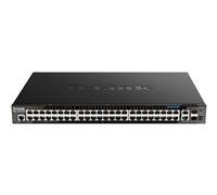 D-Link DGS 1520-52MP - Commutateur - C3 - intelligent - 44 x 10/100/1000 (PoE+) + 4 x 2.5GBase-T (PoE+) + 2 x 10 Gigabit Ethernet + 2 x 10 Gigabit SFP+ - Montable sur rack - PoE+ (370 W)