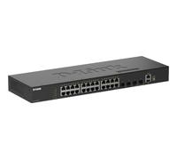 D-Link Switch réseau DGS-1530-28/E – 24 x 10/100/1000 RJ45, 4 x 10G SFP+ Smart, 128 Gbit/s