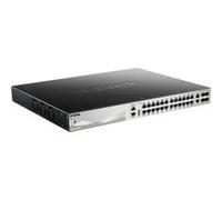 D-Link DGS-3130-30PS Géré L3 Gigabit Ethernet (10/100/1000) Connexion Ethernet, supportant l'alimentation via ce port (PoE) Noir, Gris