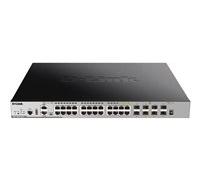 D-Link DGS-3630-28PC/SI commutateur réseau Géré L3 Gigabit Ethernet (10/100/1000) Connexion Ethernet, supportant l'alimentation Via ce Port (PoE) Noir, Gris