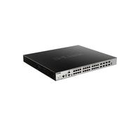 D-Link DGS 3630-28PC - Commutateur - C3 - Géré - 20 x 10/100/1000 (PoE+) + 4 x SFP Gigabit combiné + 4 x 10 Gigabit SFP+ - Montable sur rack - PoE+ (370 W)