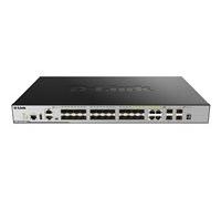 D-Link DGS 3630-28SC - Commutateur - C3 - Géré - 20 x Gigabit SFP + 4 x combiné 1000Base-T + 4 x 10 Gigabit SFP+ - Montable sur rack