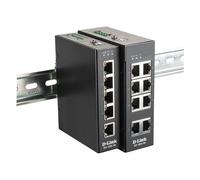 D-Link Commutateur DIS 100E-8W – Non géré 8 x 10/100 – Rail DIN, fixation murale – Tension CC