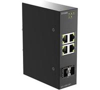 D-Link DIS 100G-06 - Commutateur - industriel - non géré - 4 x 10/100/1000 + 2 x Gigabit SFP - Montage sur rail DIN