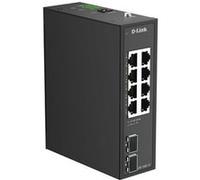 D-Link DIS 100G-10 - Commutateur - non géré - 8 x 10/100/1000 + 2 x Gigabit SFP - Montage sur rail DIN