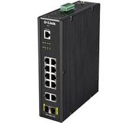 D-Link DIS 200G-12S - Commutateur - Géré - 10 x 10/100/1000 + 2 x SFP - Montage sur rail DIN, fixation murale - CA 120/230 V / CC 46 - 54 V G