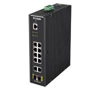 D-Link DIS 200G-12S - Commutateur - Géré - 10 x 10/100/1000 + 2 x SFP - Montage sur rail DIN, fixation murale - CA 120/230 V / CC 46 - 54 V