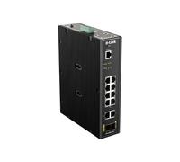 D-Link Commutateur DIS-200G-12S – Géré 10x10/100/1000+2xSFP – Rail DIN/mural – CA 120/230V CC 46–54V