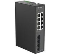 D-Link DIS 210G-12 - Commutateur - industriel - intelligent - 8 x 10/100/1000 + 4 x Gigabit SFP - Montage sur rail DIN