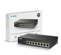 D-Link Switch PoE non géré DMS-108P 8 ports 2,5GbE PoE+ 230W boîtier métallique sans ventilateur