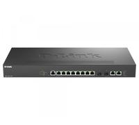 D-Link Commutateur réseau DMS-1250-12TP/E - 12 ports PoE Multi-Gigabit - PoE+ 240 W - Noir