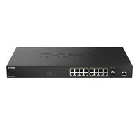 D-Link DMS 1250-18P - Commutateur - C2+ - intelligent - 16 x 10/100/1000/2.5G (PoE++) + 2 x 10 Gigabit SFP+ - de bureau - PoE++ (370 W)
