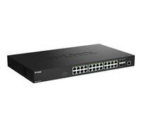 D-Link DMS 1250-28P - Commutateur - C2+ - intelligent - 24 x 10/100/1000/2.5G (PoE+) + 4 x 10 Gigabit SFP+ - de bureau - PoE+ (475 W)