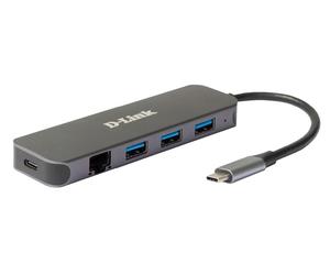 D-LINK DUB-2334 5in1 USB-C Mini Docking Station