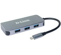 D-Link Hub USB-C DUB-2335 6-en-1 PD 60W 4K HDMI Gigabit Ethernet 3 ports USB 3.0