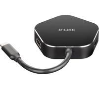 D-Link DUB-M420 station d'accueil Avec fil Thunderbolt 3 Noir, Argent