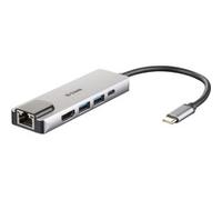 Station d'accueil PC portable D-LINK DUB-M520 - Station d'accueil - USB-C / Thunderbolt 3 - HDMI - GigE