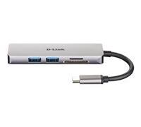 D-Link DUB-M530 Hub USB USB-C 5-en-1 avec HDMI/Lecteur de Carte- Idéal pour Partager une Connexion Entre Plusieurs Périphériques USB