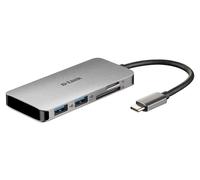D-Link DUB-M610 6-in-1 USB-C Hub with Power Delivery, HDMI 1.4, 2 USB 3.0 Ports,