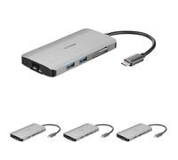 D-Link DUB-M810 Hub USB-C 8-en-1 USB-C avec HDMI/Ethernet/Lecteur de Carte/Power Delivery- Idéal pour Partager Une Connexion Entre Plusieurs Périphériques USB (Lot de 4)