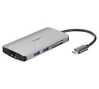 D-Link DUB-M810 Hub USB-C 8-en-1 USB-C avec HDMI/Ethernet/Lecteur de Carte/Power Delivery- Idéal pour Partager une Connexion Entre Plusieurs Périphériques USB