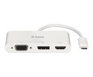 D-Link DUB-V310 - adaptateur vidéo - DisplayPort / HDMI / VGA - 11 cm