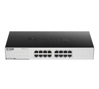 D-Link GO-SW-16G Non-géré L2 Gigabit Ethernet (10/100/1000) 1U Noir