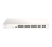 D-Link Nuclias Cloud-Managed DBS-2000-28MP - Commutateur - intelligent - 24 x 10/100/1000 (PoE+) + 4 x SFP Gigabit combiné - Montable sur rack - PoE+ (370 W) - avec 1 an de Nuclias Cloud Management G