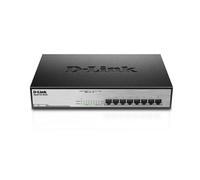 D-Link Commutateur DGS-1008MP 8 ports Gigabit PoE+ 10/100/1000 Mbps Non-géré 1U Noir