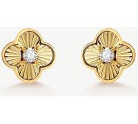 D.Louise D. Louise D. Louise Pleated Clover Studs Earrings