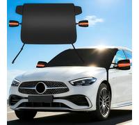 D-Lumina 600D Pare Soleil Voiture Pare Brise Avant, Pare Soleil Pliable, Bloque Efficacement Les Rayons UV, Compatible avec la Plupart des Véhicules (Noir - 180x120cm)