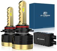 D-Lumina 9006 LED Headlight Bulb Canbus Error Free 130W 26000LM 6500K Super Bright, Auto Car Lamp Lights LED Headlights Conversion Kit with Cooling Fan - 2 Years Warranty,Pack of 2