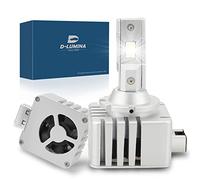 D-Lumina Ampoule D1S D1R LED Voiture,6000K Blanc 2×35W 10000LM Kits de Conversion LED Ampoule de Phare, Faisceau Haut et Bas,Plug and Play au Remplacement D1S HID d'origine, Lot de 2