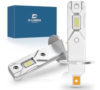 D-Lumina Ampoule H1 LED Canbus, 100W 16000LM 6500K 400% Super Lumineux, Mini Feux de Route et Feux de Croisement, Lampe Halogène de Remplacement 1:1, Non Polarité, Plug and Play, 2 pièces