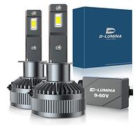 D-Lumina Ampoule H1 LED Voiture Anti Erreur Canbus 130W 26000LM - Chip CPS 6500K 400%, 9 - 60V, pour Voiture et Camion, Adapté pour Lentille et sans Lentille,2 Pièces