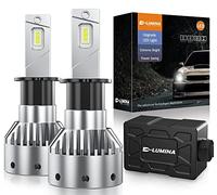 D-Lumina Ampoule H3 LED,100W 16000LM 6500K Blanc Froid,500% Luminosité Super Lumineux Angle de Faisceau Réglable à 360 Degrés LED Anti Erreur Voiture Kit de Conversion IP68 étanche,2 Pièces