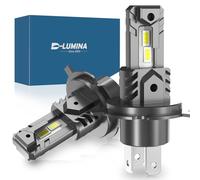 D-Lumina Ampoule H4 LED Canbus 100W 16000LM, 6500K Blanc Froid 400% Luminosité 1:1 Mini Taille, Remplacement Halogène, Plug and Play, 2 pièces