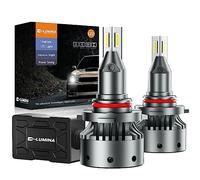 D-Lumina Ampoule LED 9012/HIR2 Lenticulaire,120W 20000LM 6500K Blanc,Version Spécifique au Projecteur,LED Extrêmement Lumineux Kit de Conversion de Phare,Anti-Interférences Radio,2 Pièces