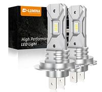 D-Lumina Ampoule LED H7, 12000LM 6500K Puces CSP Super Lumineuses,Taille Mini 1:1,sans Polarité,Facile à Installer,Remplacement Halogène pour Feux de H7 LED ,Lot de 2