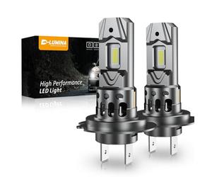 D-Lumina Ampoule LED H7 Voiture,100W 16000LM 6500K Puce CSP Super Lumineux éblouissants et Feux de Croisement, 1:1 Design de Rechange Lampe Halogène, 2 Pièces