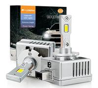 D-Lumina Ampoules LED D3S D3R D3C,90W 18000lm 6500K Blanc Brillant Xenon, Kit de Conversion de Lampe de Remplacement HID,Paquet de 2