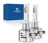 D-Lumina H1 Ampoules LED Canbus 100W 16000lm, 6500K 400% lumineux, fonctionne pour les deux avec objectif et sans objectif, lampes de conversion de lampe de voiture, 2 pièces