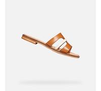 Geox Femme D Maddalusiac P Sandales Plates, Camel Papyrus, 39.5 EU