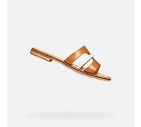 Geox Femme D Maddalusiac P Sandales Plates, Camel Papyrus, 39 EU