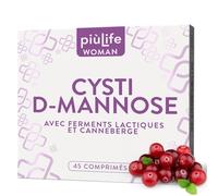 D Mannose Cystite Femme avec Canneberge PiùLife - 2000 mg D-Mannose Pure et Probiotiques - Pour l’équilibre de la Flore Intime et Confort Urinaire Féminin - 45 Comprimés