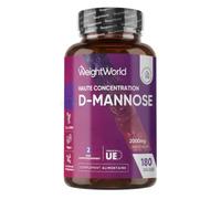 D Mannose Gélules Vegan 2000mg, 180 D Mannose Poudre en Gélules Multi-Usage